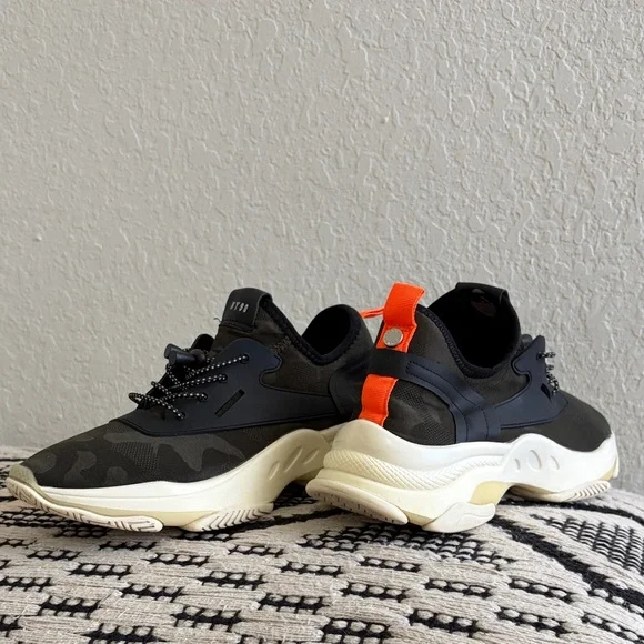 Steve Madden Camo Black and Orange Sneakers - Picture 2 of 10